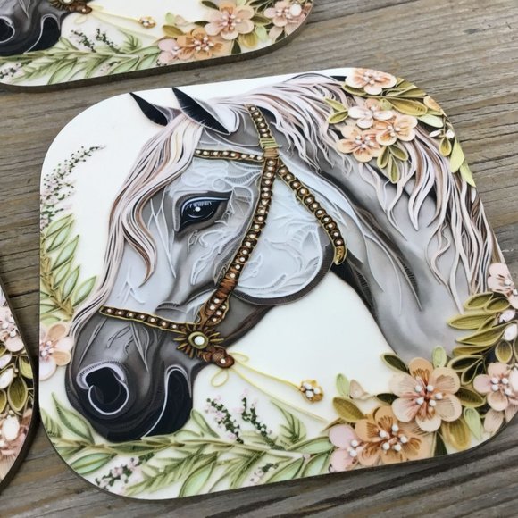 Horse Drink Coasters Set of 4 - Picture 4 of 6